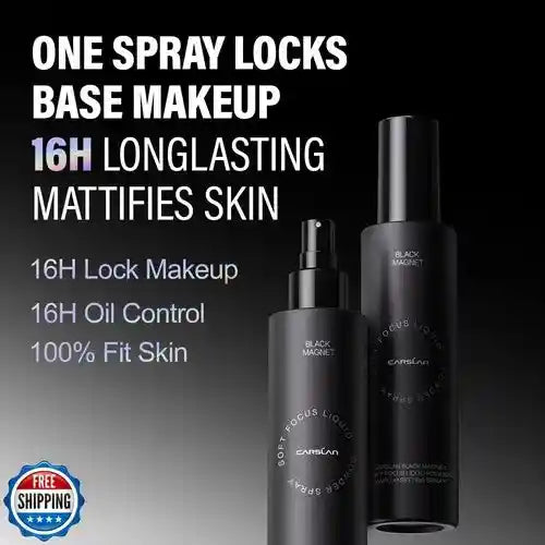 CARSLAN Black Magnet Liquid Powder Makeup Settin...

